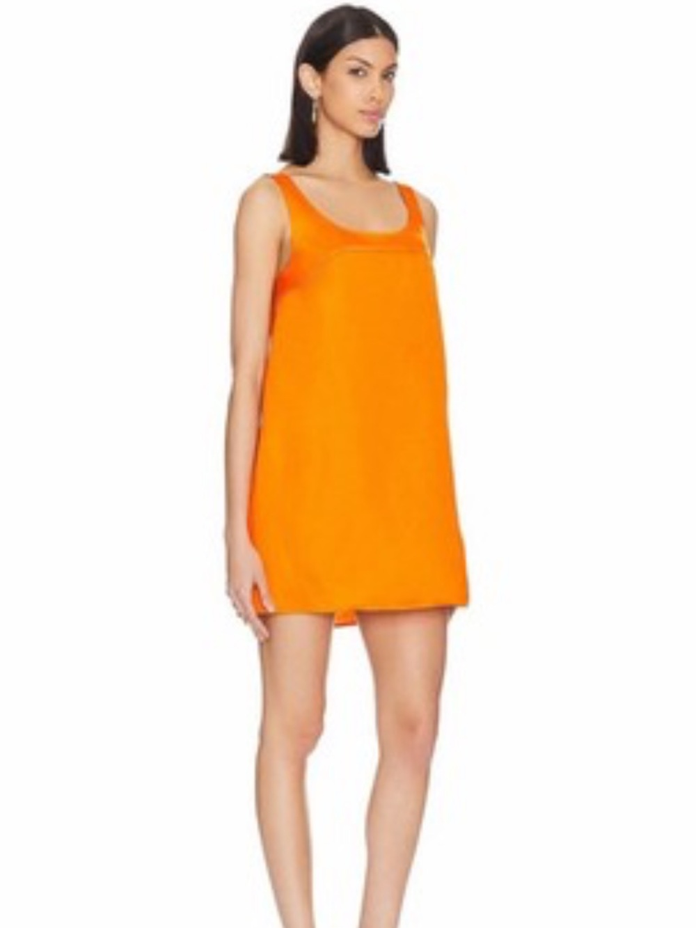 FRAME Micro Flare Mini Dress in Nectarine Sz S - Picture 2 of 10